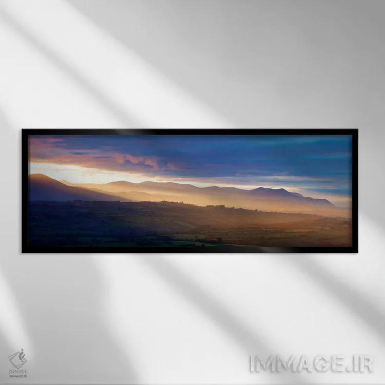 تابلو منظره روستایی دوم، نزدیک کیلارنی، شهرستان کری، استان مانستر، جمهوری ایرلند اثر گارث مککورمک - نمای قابدار مشکی