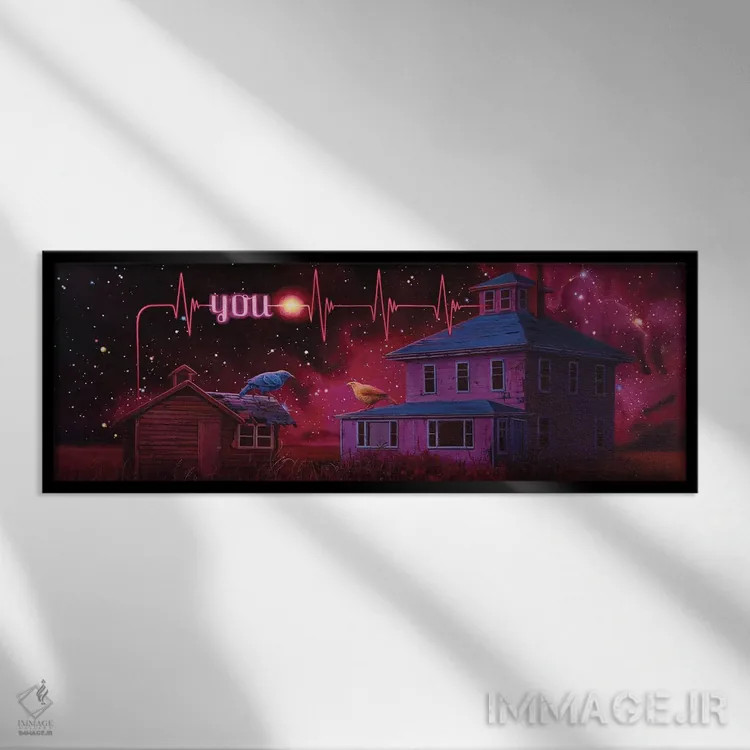 تابلو نشانههای حیات اثر گیگی چن - نمای قابدار مشکی