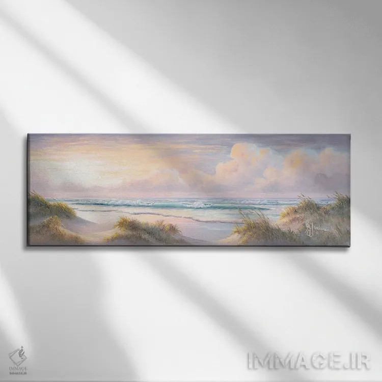 تابلو منظرهٔ دریا II اثر جورجیا جانیس - نمای روبهرو روی دیوار