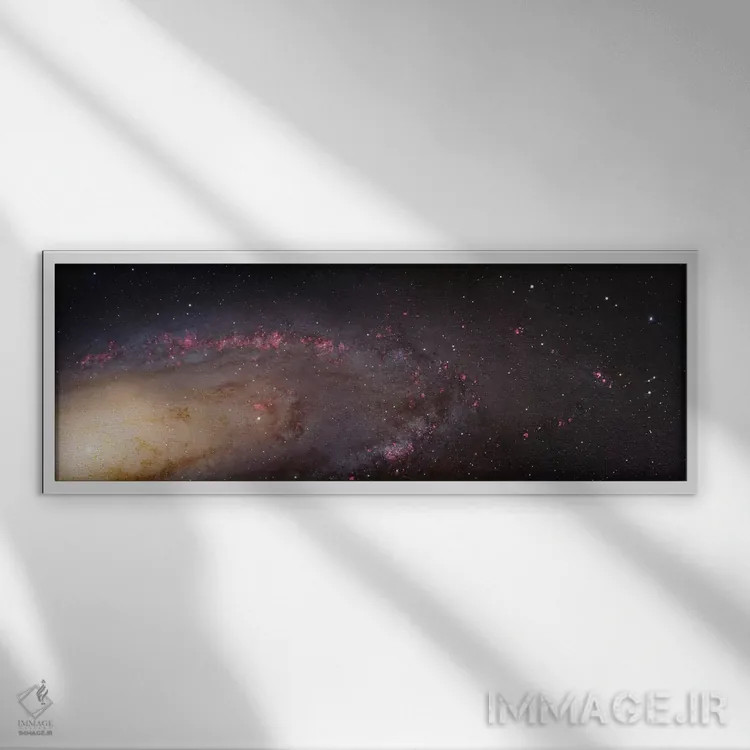 تابلو Andromeda Galaxy (PHAT) Mosaic II,M31، کهکشان آندرومدا (تصویر موزاییکی PHAT) II اثر رابرت گندلر - نمای قابدار سفید