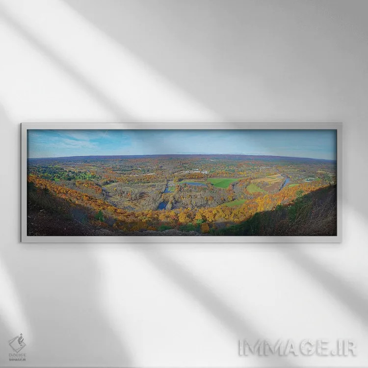 تابلو دره ۲۰۱۸ اثر رابرت گندلر - نمای قابدار سفید
