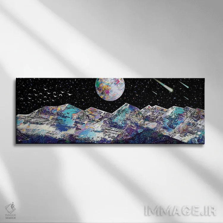 تابلو کوه آبی اثر گب فرناندو - نمای روبهرو روی دیوار