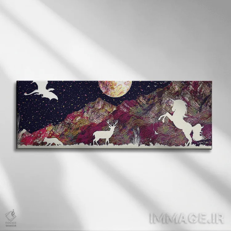 تابلو جانور افسانهای اثر گب فرناندو - نمای روبهرو روی دیوار