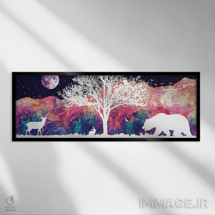 تابلو درخت زندگی اثر گب فرناندو - نمای قابدار مشکی