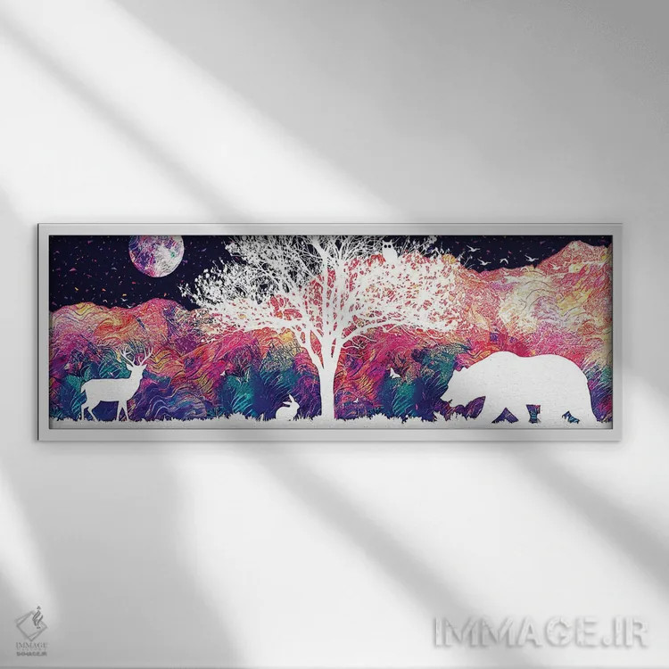 تابلو درخت زندگی اثر گب فرناندو - نمای قابدار سفید