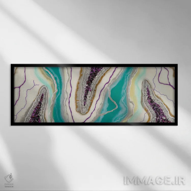 تابلو آب شبانه اثر گوگا استودیو (استودیوی هنری) - نمای قابدار مشکی