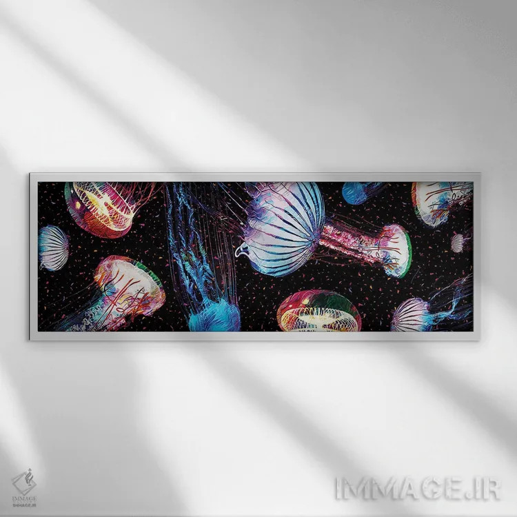 تابلو عروس دریایی اثر گب فرناندو - نمای قابدار سفید