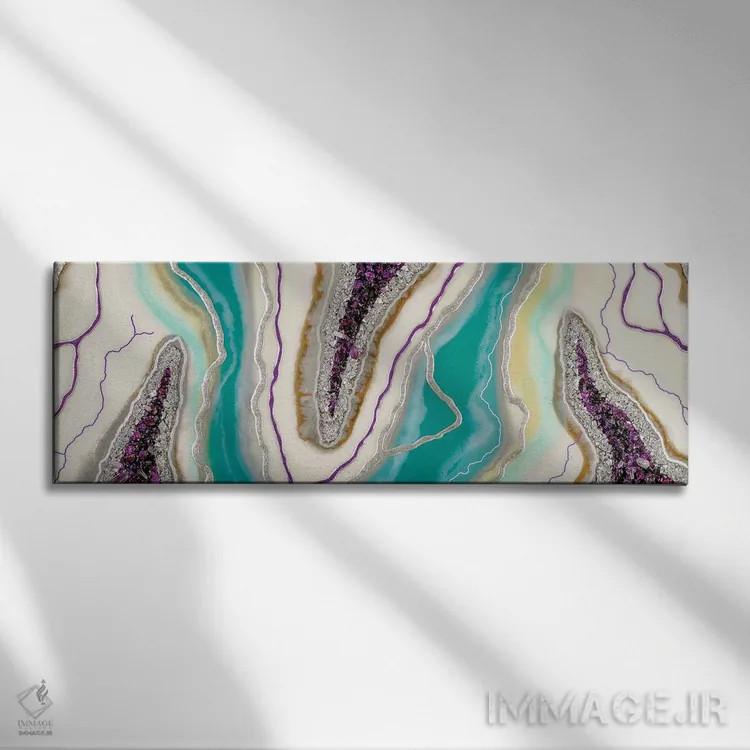 تابلو آب شبانه اثر گوگا استودیو (استودیوی هنری) - نمای روبهرو روی دیوار