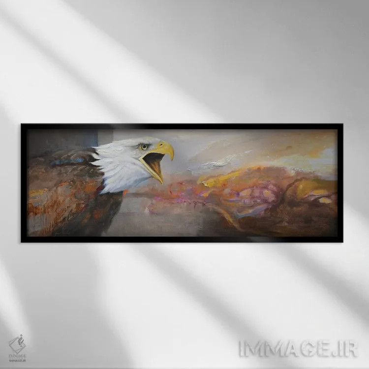 تابلو عقاب اثر گرانت هکینگ - نمای قابدار مشکی