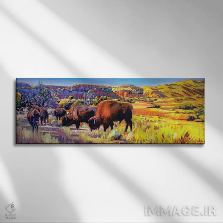 تابلو گله در گرگومیش اثر گرگ هایل - نمای روبهرو روی دیوار