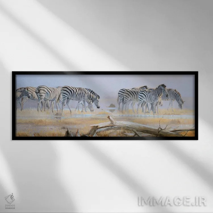 تابلو گرمای سوسوزننده اثر گرانت هکینگ - نمای قابدار مشکی