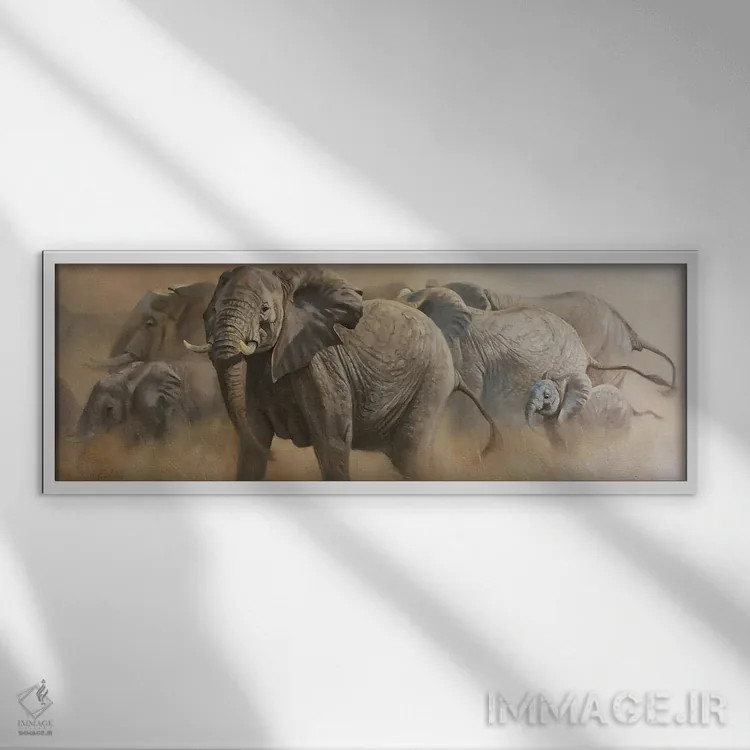 تابلو مادرسالار اثر گرانت هکینگ - نمای قابدار سفید