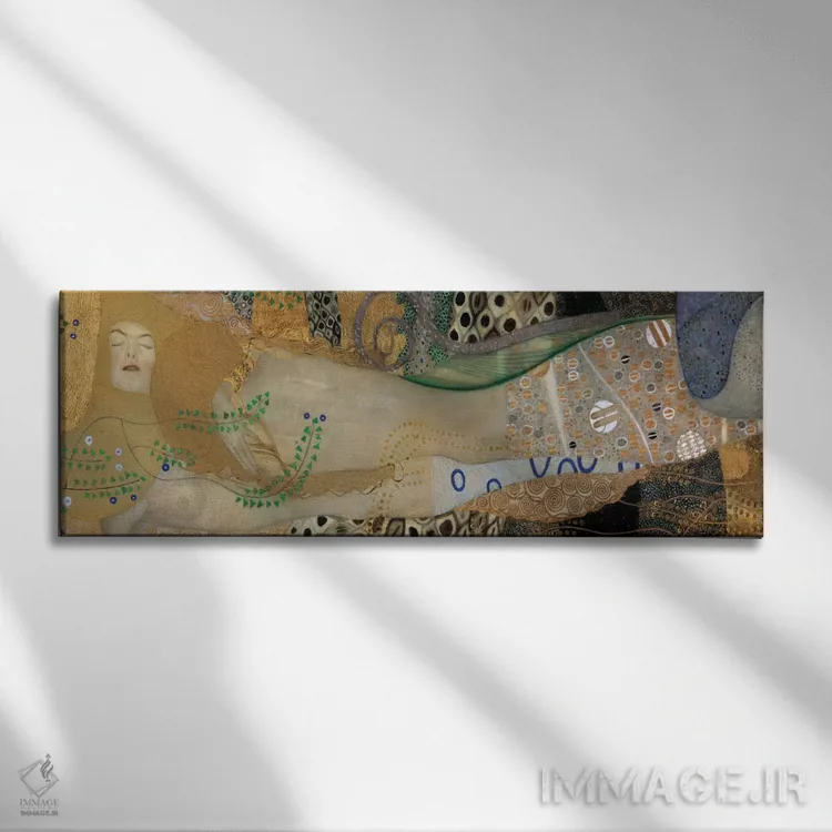 تابلو مارهای دریایی، جزئیات II اثر گوستاو کلیمت - نمای روبهرو روی دیوار