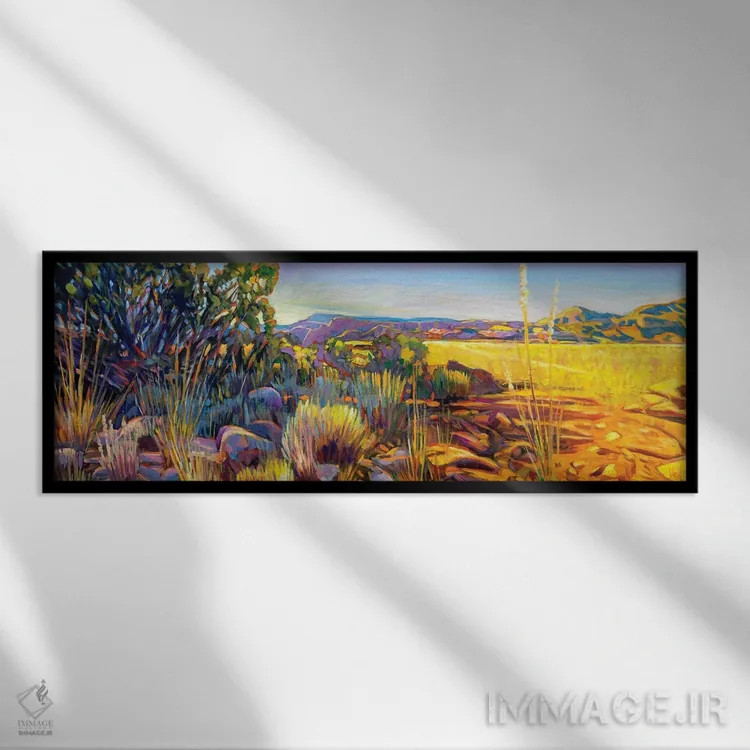 تابلو آبکیو (شهری در نیومکزیکو) اثر گرگ هایل - نمای قابدار مشکی