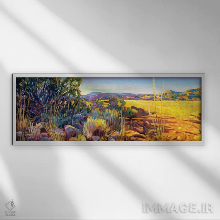 تابلو آبکیو (شهری در نیومکزیکو) اثر گرگ هایل - نمای قابدار سفید