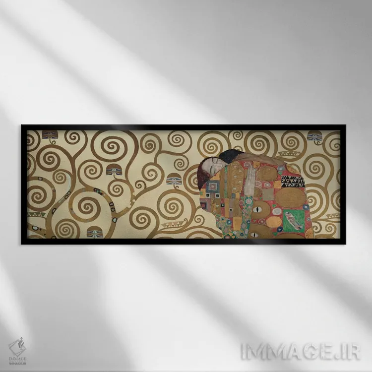 تابلو تحقق، افقی اثر گوستاو کلیمت - نمای قابدار مشکی