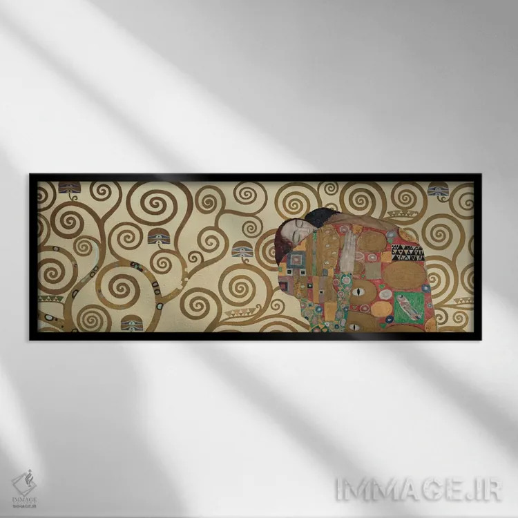 تابلو تحقق، افقی اثر گوستاو کلیمت - نمای قابدار مشکی