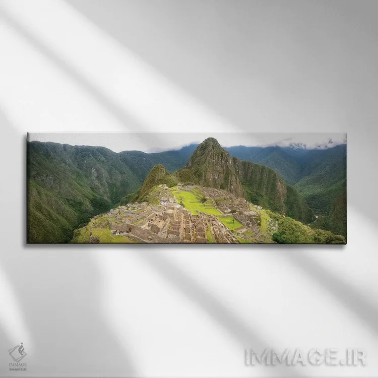 تابلو پانورامای ماچو پیچو اثر گلاوکو منهالی - نمای روبهرو روی دیوار