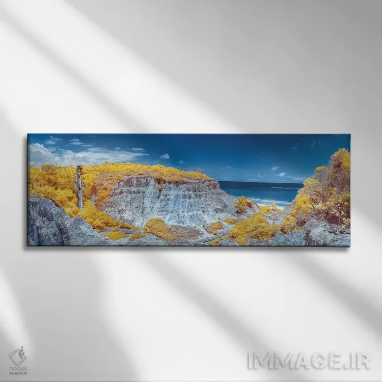 تابلو منظره پانوراما از ساحل اثر گلاوکو منهالی - نمای روبهرو روی دیوار