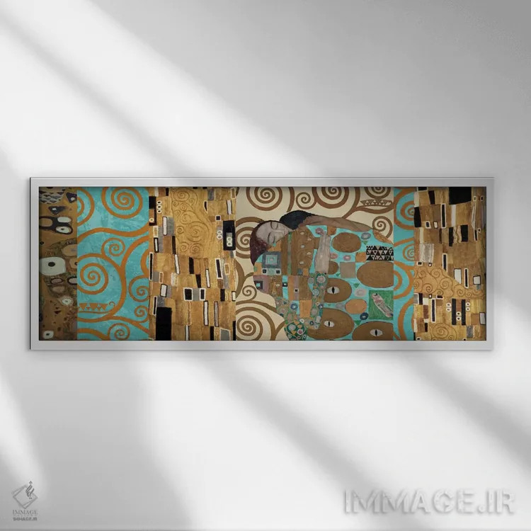 تابلو ۱۵۰ سالگرد کلیمت I اثر گوستاو کلیمت - نمای قابدار سفید