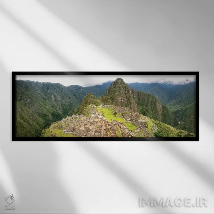 تابلو پانورامای ماچو پیچو اثر گلاوکو منهالی - نمای قابدار مشکی