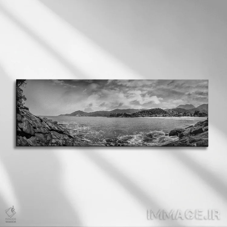 تابلو پانورامای ساحل اثر گلاوکو منهالی - نمای روبهرو روی دیوار