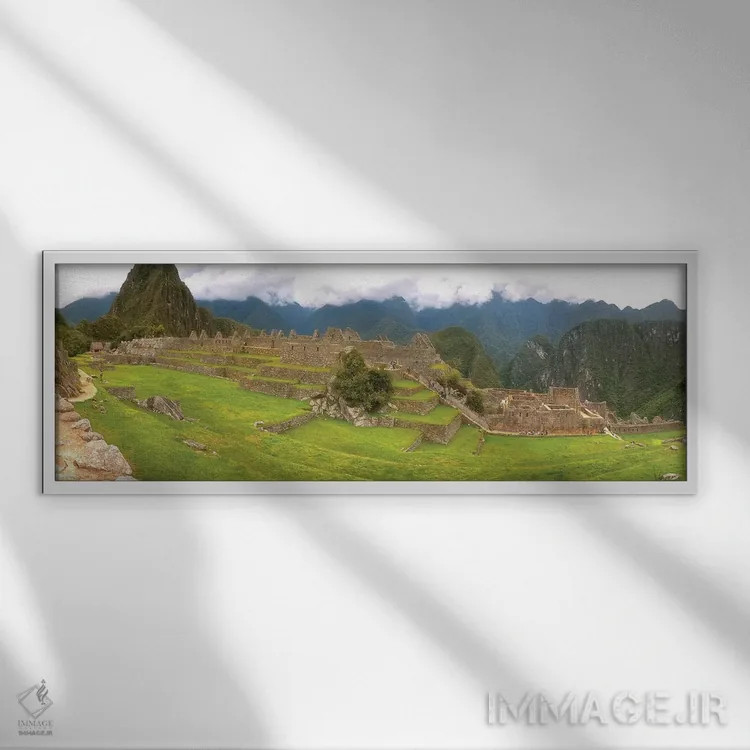 تابلو نمای پانوراما ماچو پیچو اثر گلاوکو منهالی - نمای قابدار سفید