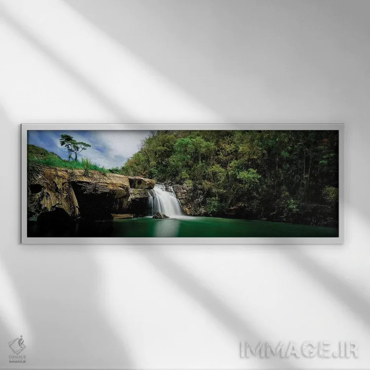 تابلو منظره شماره ۱۶ اثر گلاوکو منهالی - نمای قابدار سفید