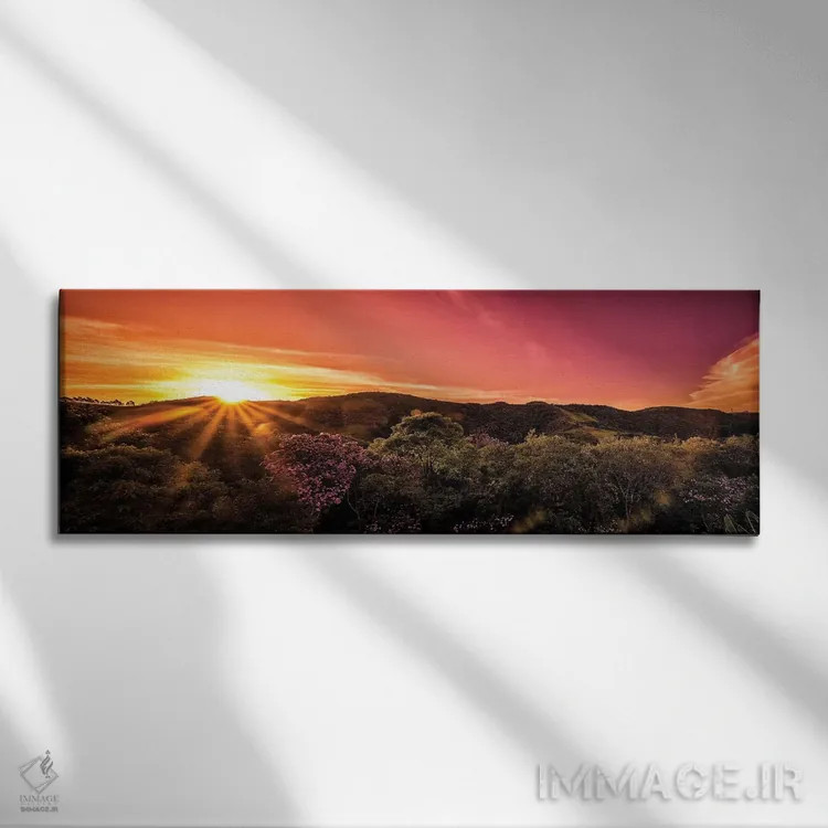 تابلو جنگل گرمسیری شماره ۴ اثر گلاوکو منهالی - نمای روبهرو روی دیوار