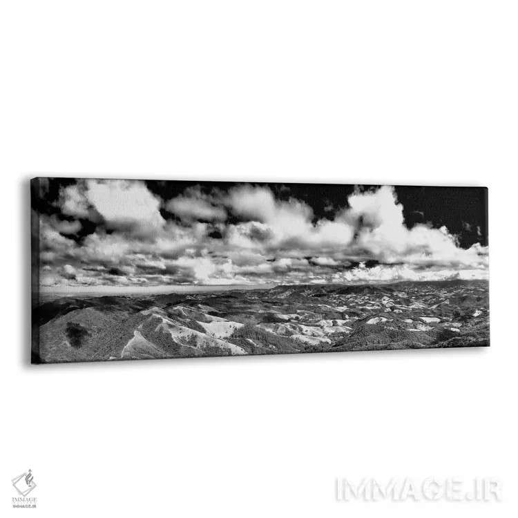 تابلو منظره سیاه و سفید پانوراما اثر گلاوکو منهالی - نمای پرسپکتیو محصول