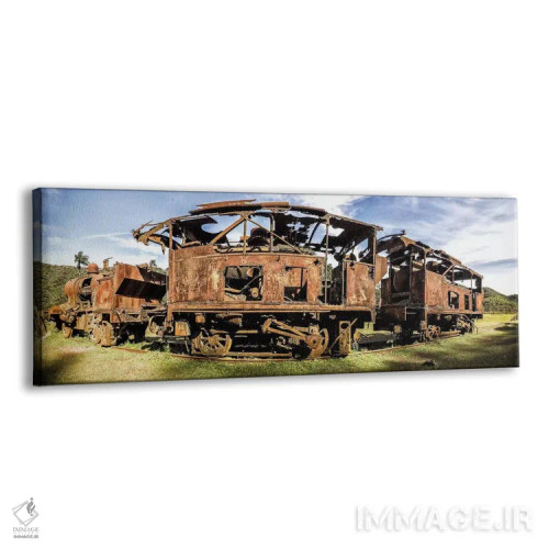 تابلو قطار زنگزده اثر گلاوکو منهالی - نمای پرسپکتیو محصول