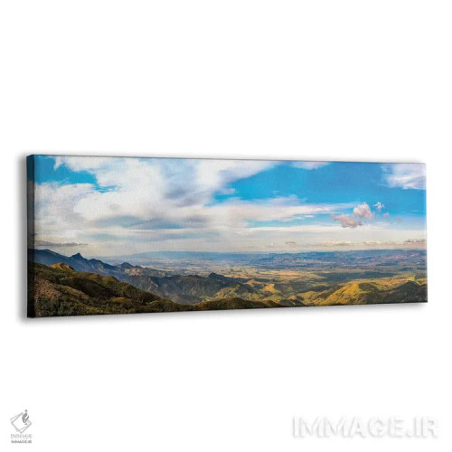 تابلو آسمان ابری پانورامای بزرگ II اثر گلاوکو منهالی - نمای پرسپکتیو محصول