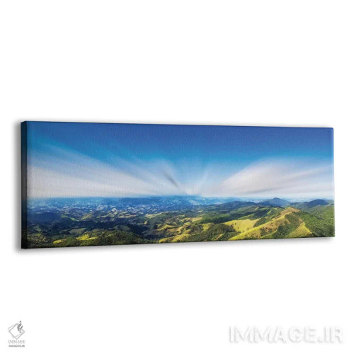 تابلو غروب آفتاب بر فراز دشت (پانوراما) اثر گلاوکو منهالی - نمای پرسپکتیو محصول