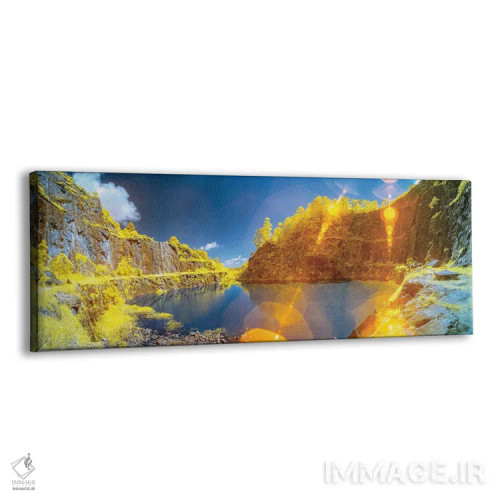 تابلو منظره پانوراما با رودخانه و کوهها اثر گلاوکو منهالی - نمای پرسپکتیو محصول