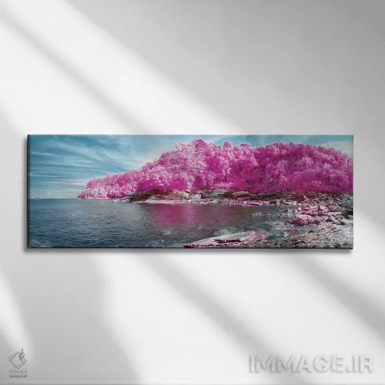 تابلو بهشت گمشده صورتی اثر گلاوکو منهالی - نمای روبهرو روی دیوار