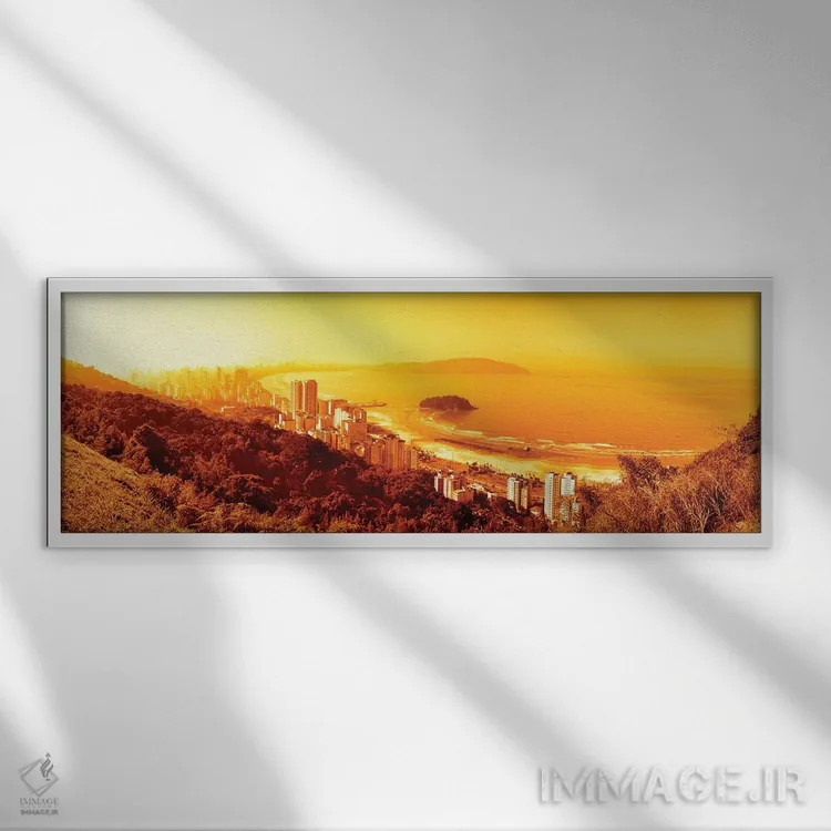 تابلو سانتوس برزیل اثر گلاوکو منهالی - نمای قابدار سفید