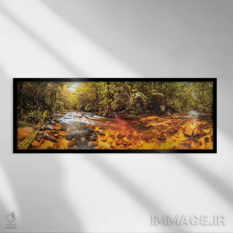تابلو پانورامای جنگل III اثر گلاوکو منهالی - نمای قابدار مشکی