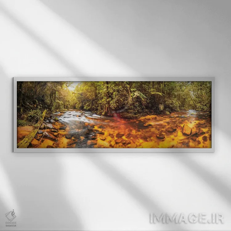 تابلو پانورامای جنگل III اثر گلاوکو منهالی - نمای قابدار سفید