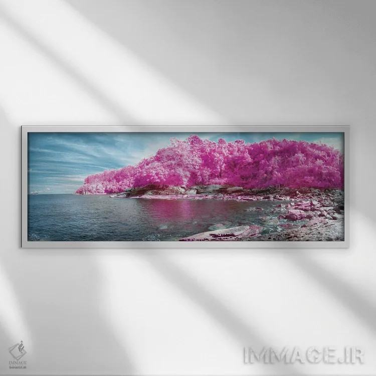 تابلو بهشت گمشده صورتی اثر گلاوکو منهالی - نمای قابدار سفید