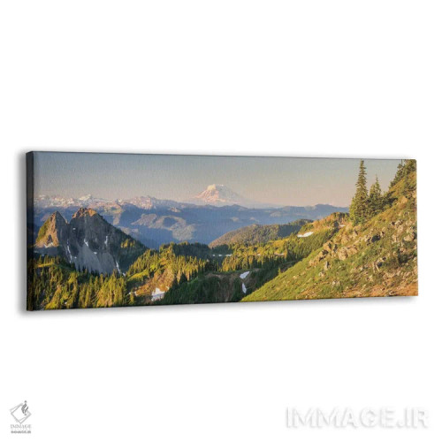 تابلو Goat Rocks and Double Peak,پانورامای کوه آدامز، گوات راکس و قلهٔ دابل، ایالت واشنگتن اثر گری لوهِم - نمای پرسپکتیو محصول