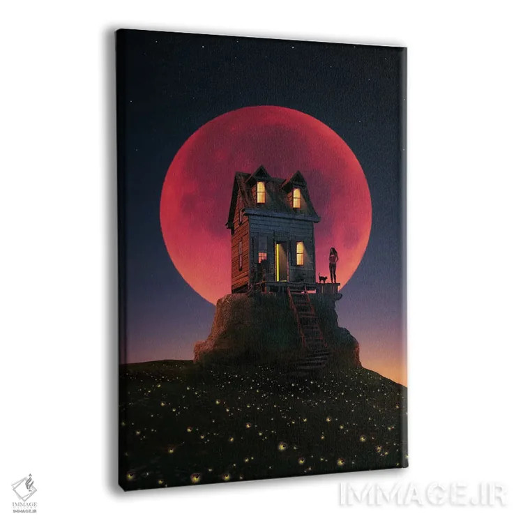 تابلو شبی با ماه کامل اثر عبدالله ایویندار - نمای پرسپکتیو محصول