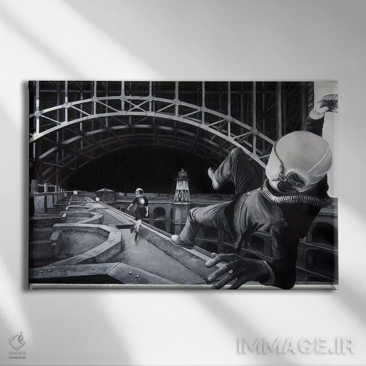 تابلو باور کردنش سخت است که هیچکسی آن بیرون نیست اثر الک هاکسلی - نمای روبهرو روی دیوار