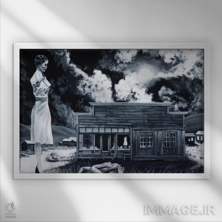 تابلو اشتیاق اثر الک هاکسلی - نمای قابدار سفید