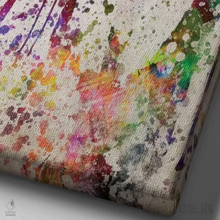 تابلو توماس ادیسون (مخترع) اثر پیکسل کهنه (استودیو/نام هنری) - نمای نزدیک بافت بوم