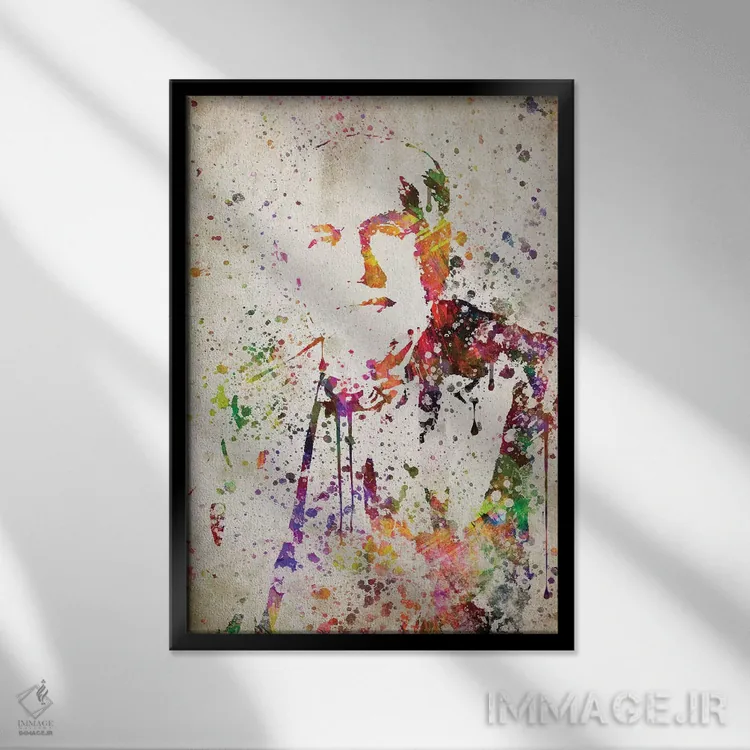 تابلو توماس ادیسون (مخترع) اثر پیکسل کهنه (استودیو/نام هنری) - نمای قابدار مشکی