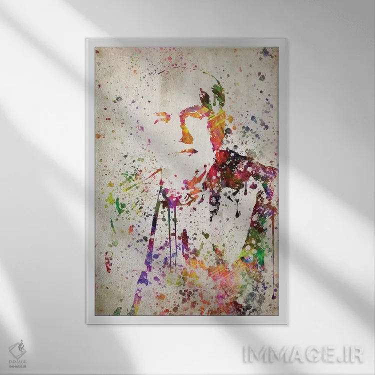 تابلو توماس ادیسون (مخترع) اثر پیکسل کهنه (استودیو/نام هنری) - نمای قابدار سفید