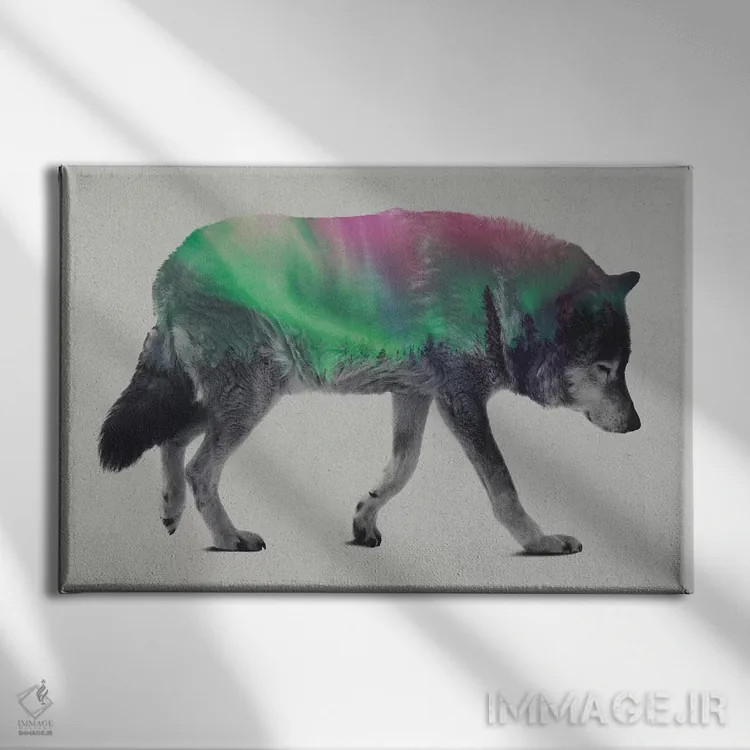 تابلو گرگ اثر آندریاس لیه - نمای روبهرو روی دیوار