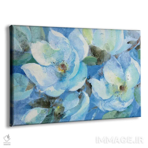 تابلو مگنولیاهای آبی اثر آلبنا خریستوا - نمای پرسپکتیو محصول