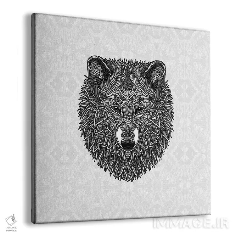 تابلو گرگ خاکستری اثر آنجلیکا پارکر - نمای پرسپکتیو محصول