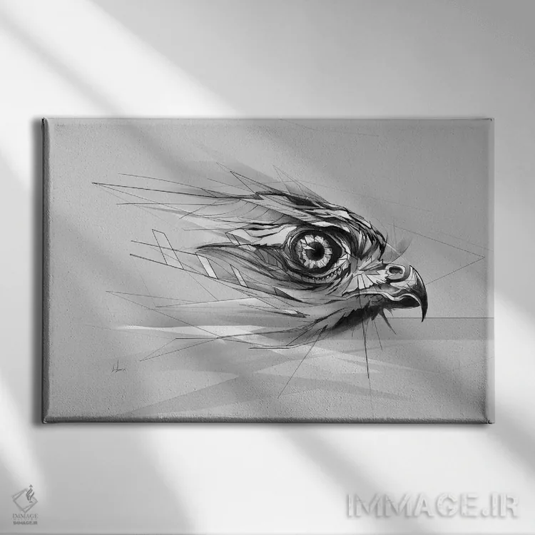 تابلو چشم شاهین اثر الکسیس مارکو - نمای روبهرو روی دیوار